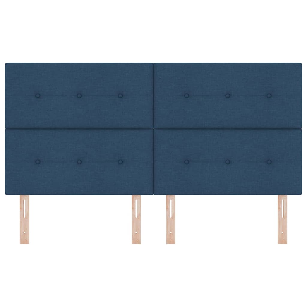 Tête de lit avec tête de lit Bleu 180 cm Cuir synthétique