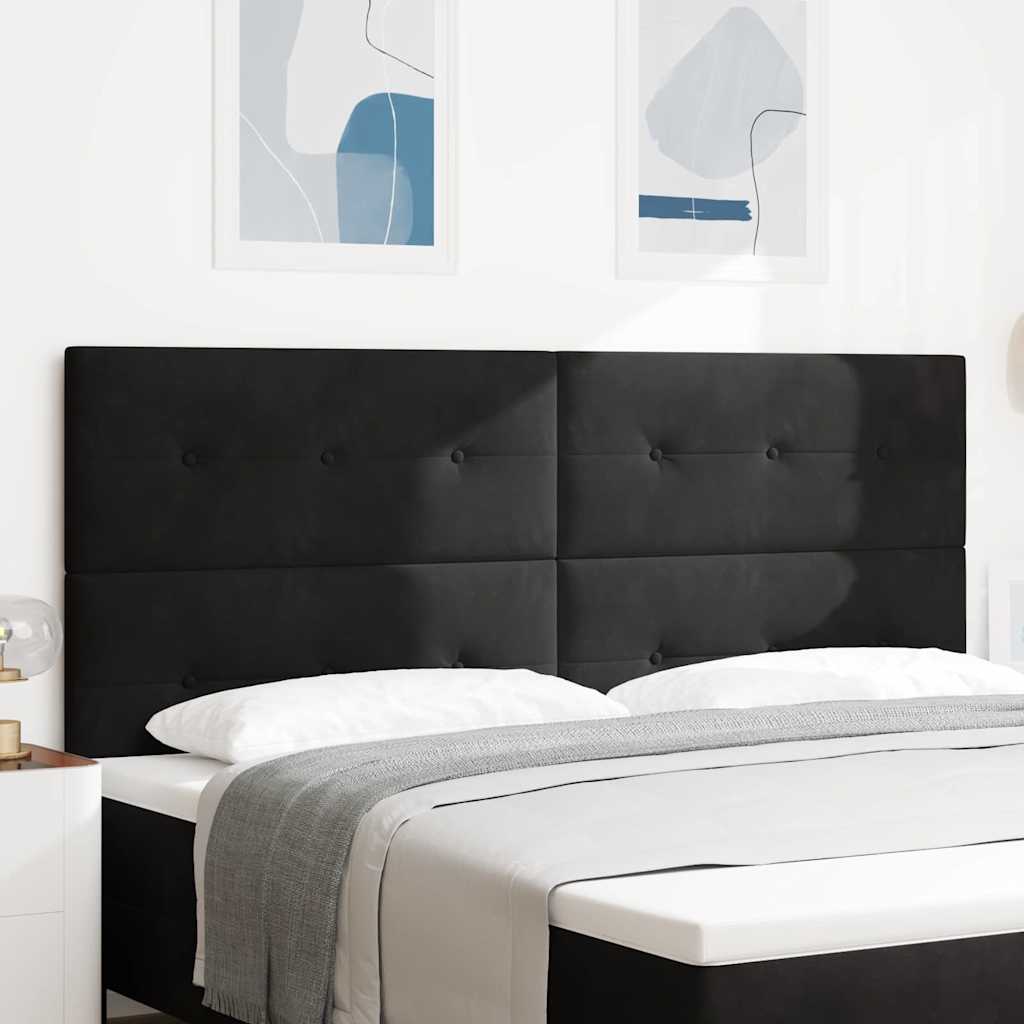 Tête de lit Noir 200 cm Velours - XIOS
