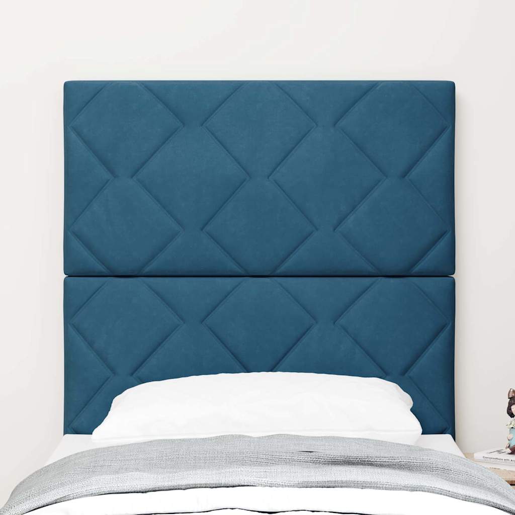 Tête de lit avec tête de lit Bleu foncé 80 cm Velours
