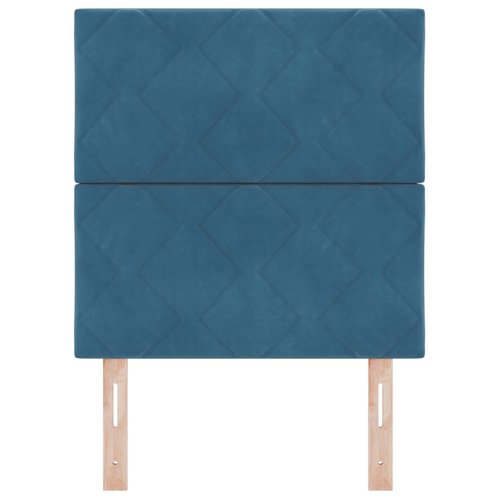 Tête de lit avec tête de lit Bleu foncé 80 cm Velours