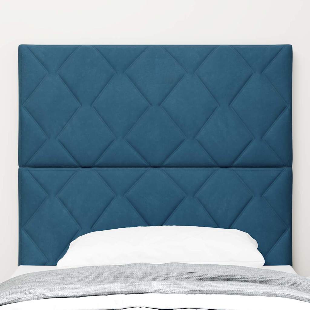 Tête de lit avec tête de lit Bleu foncé 90 cm Velours