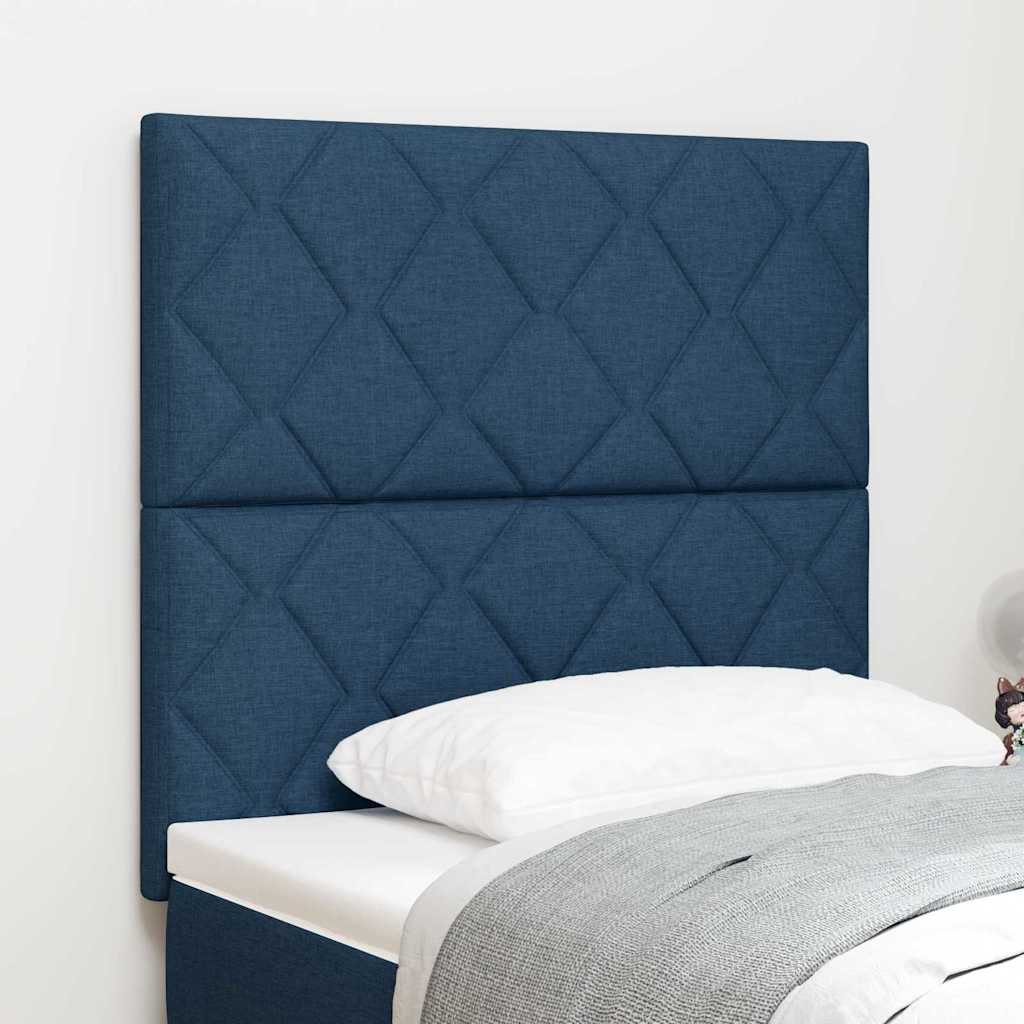 Tête de Lit en Tissu Géométrique Bleu 100 cm tissu - XIOS