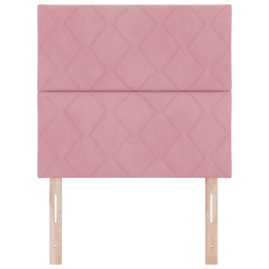 Tête de lit Montage mural Géométrique Rose 100 cm Velours - XIOS