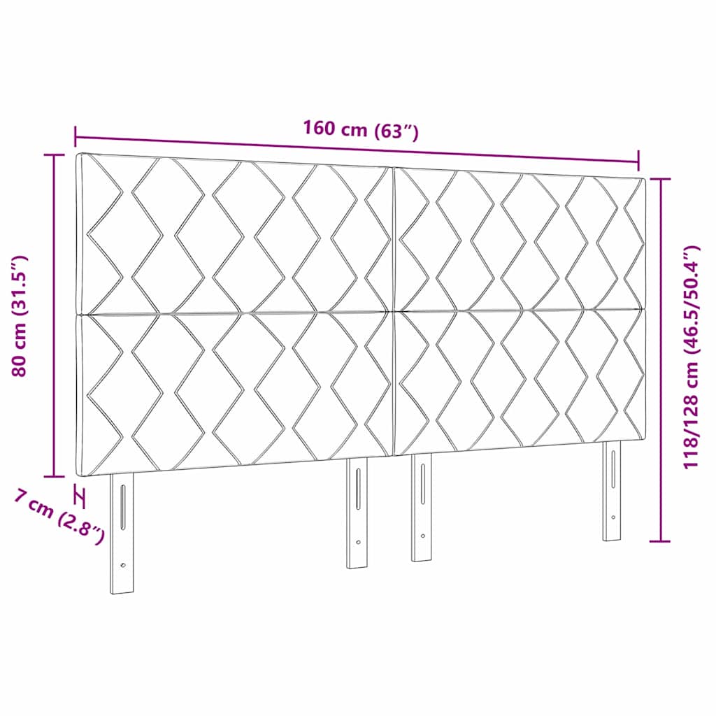 Tête de lit avec tête de lit Gris clair 160 cm Cuir synthétique - XIOS