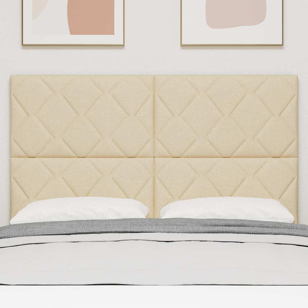 Tête de lit avec tête de lit Crème 160 cm Cuir synthétique