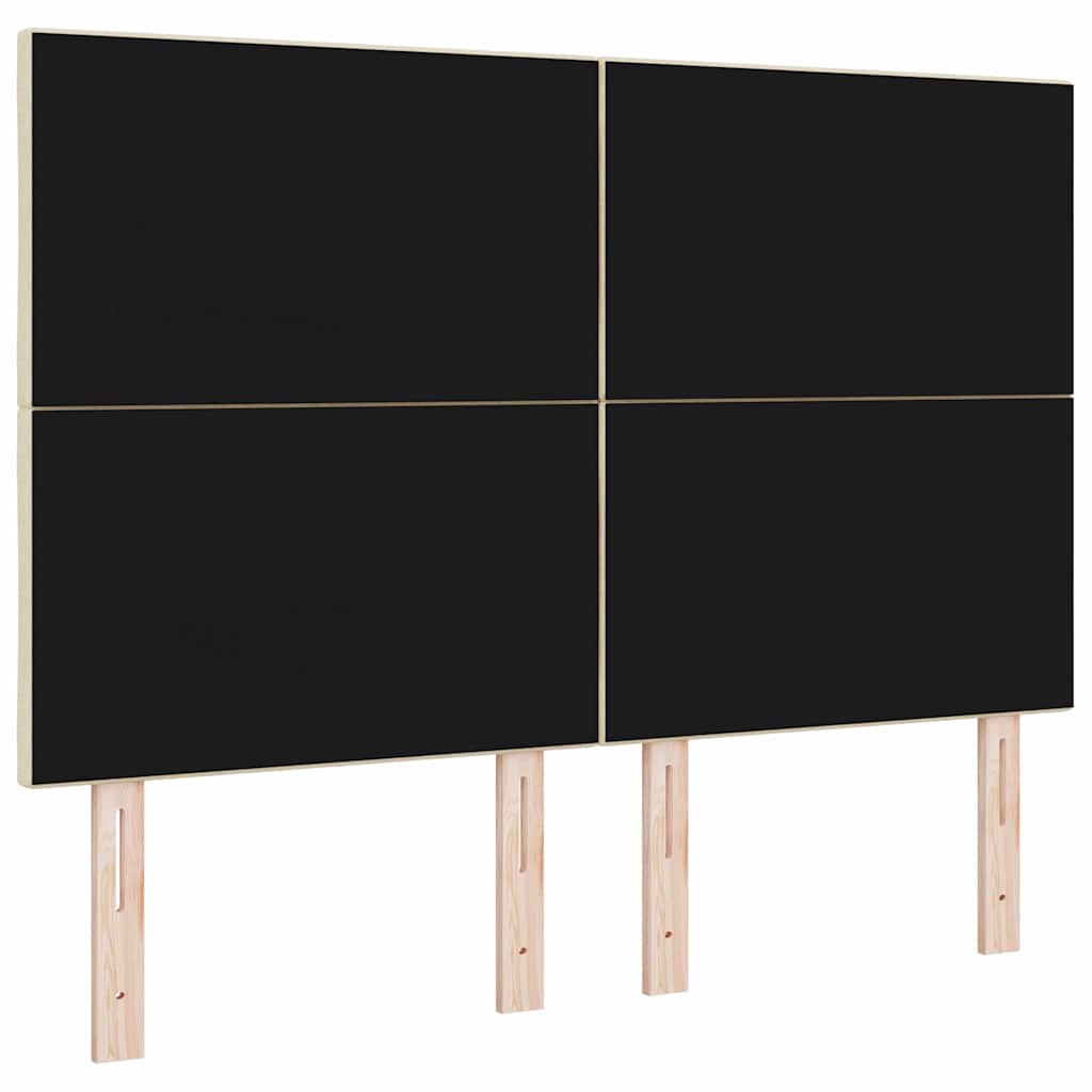 Tête de lit avec tête de lit Crème 160 cm Cuir synthétique