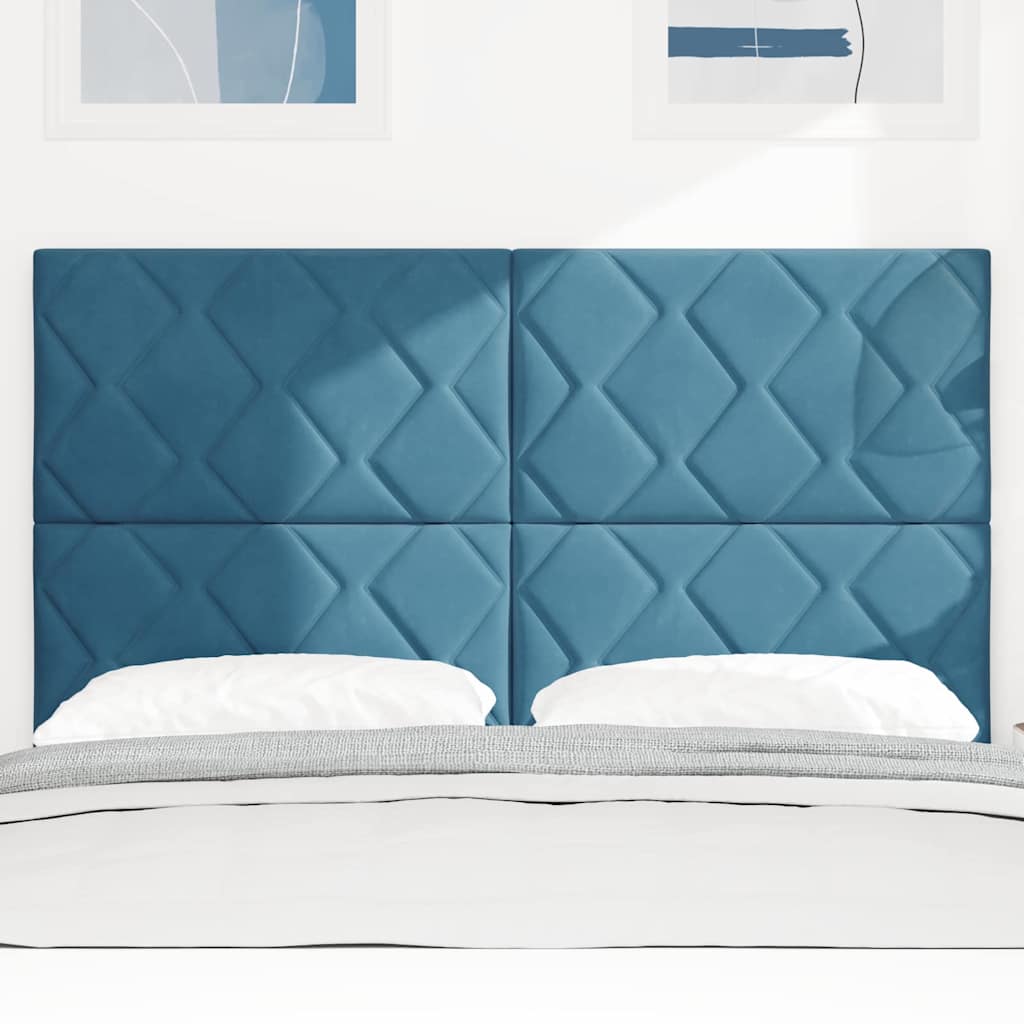 Tête de lit avec tête de lit Bleu foncé 160 cm Velours - XIOS