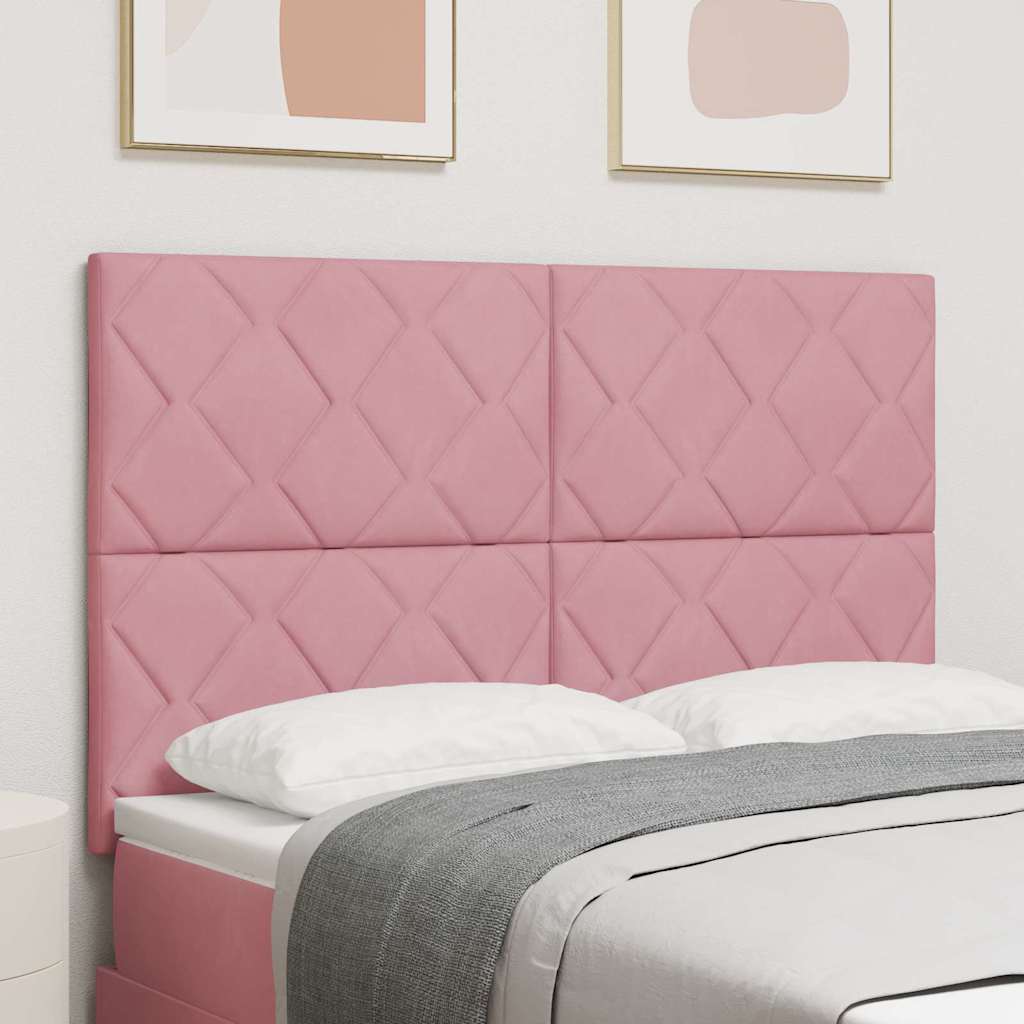 Tête de lit avec tête de lit Rose 160 cm Velours