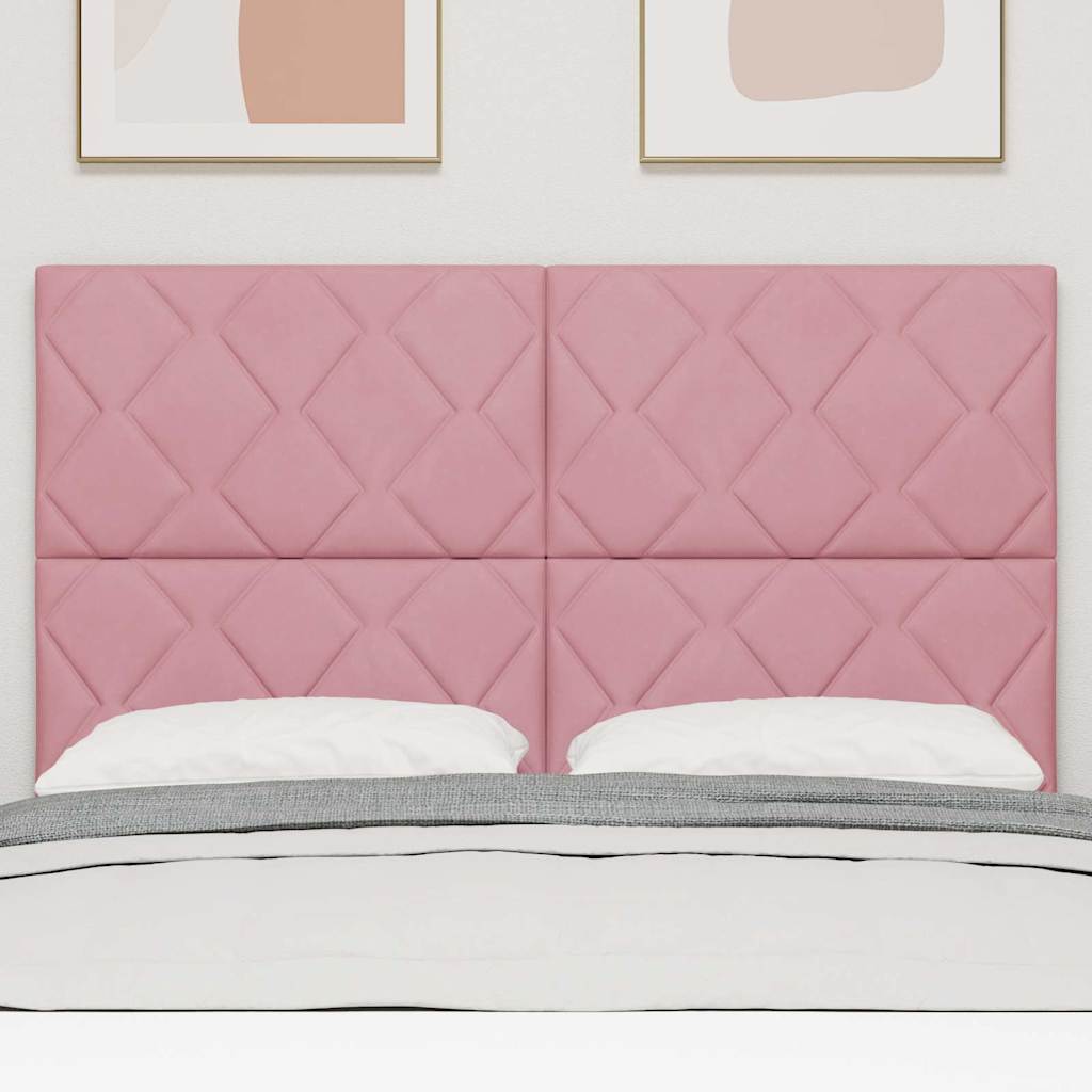 Tête de lit avec tête de lit Rose 160 cm Velours - XIOS