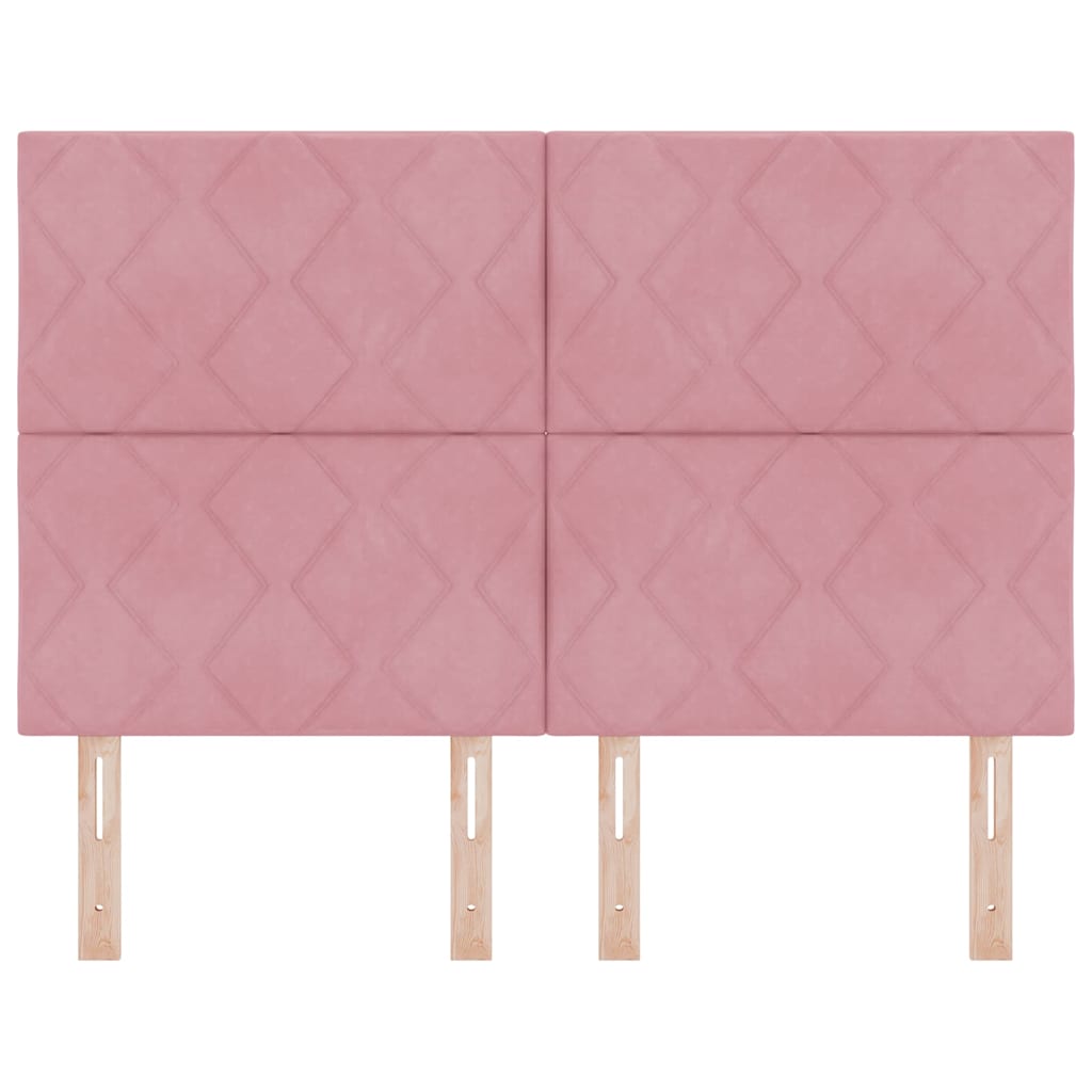 Tête de lit avec tête de lit Rose 160 cm Velours - XIOS