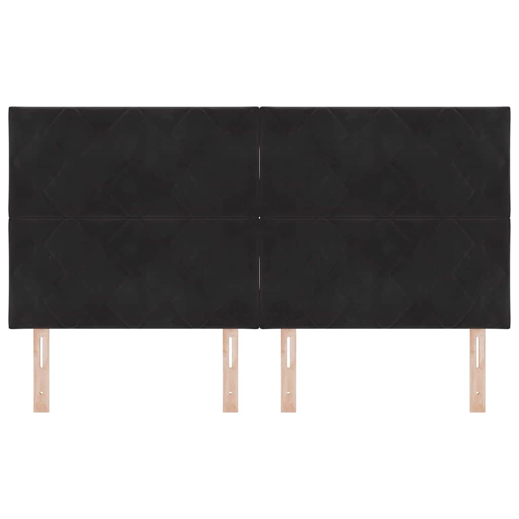 Tête de lit avec tête de lit Noir 180 cm Velours - XIOS