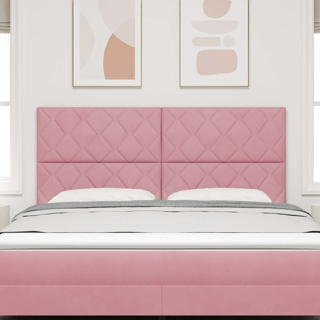 Tête de lit avec tête de lit Rose 180 cm Velours - XIOS