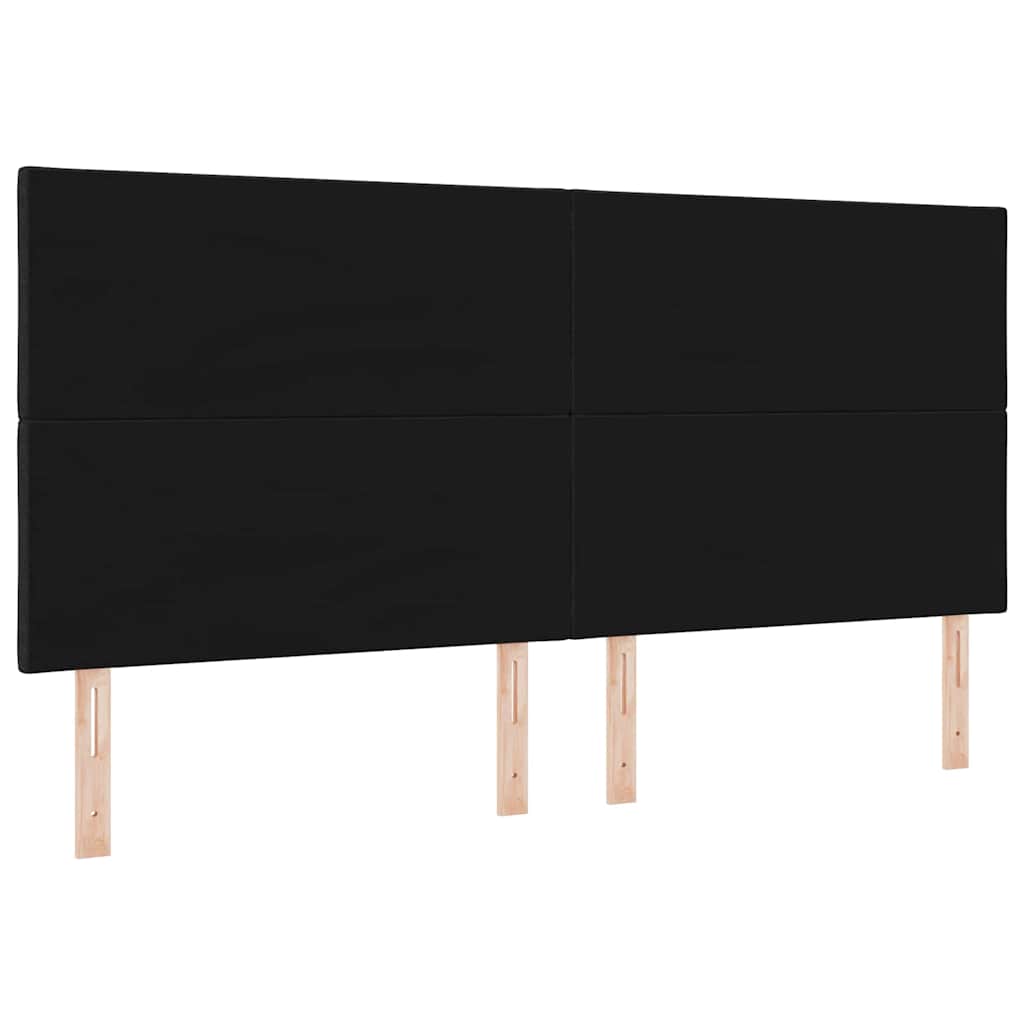 Tête de lit avec tête de lit Noir 200 cm Cuir synthétique