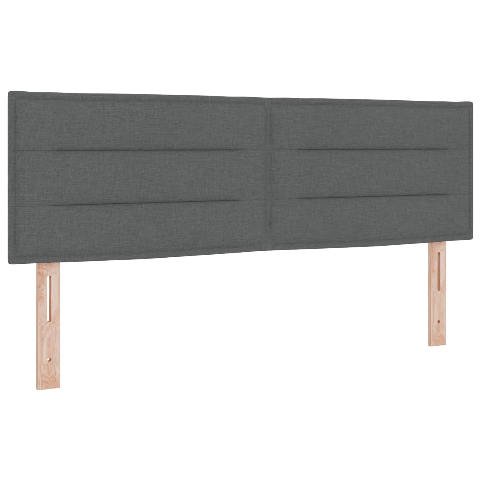 Tête de lit LED avec tête de lit Gris foncé 144 cm Polyester