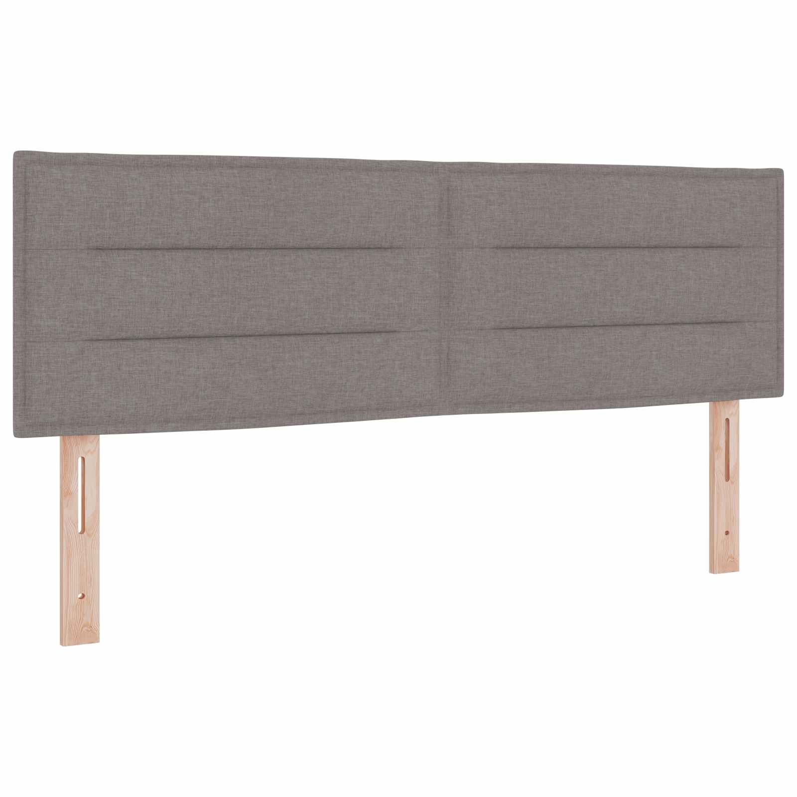 Tête de lit LED avec des lumières à LED Taupe 144 cm Polyester
