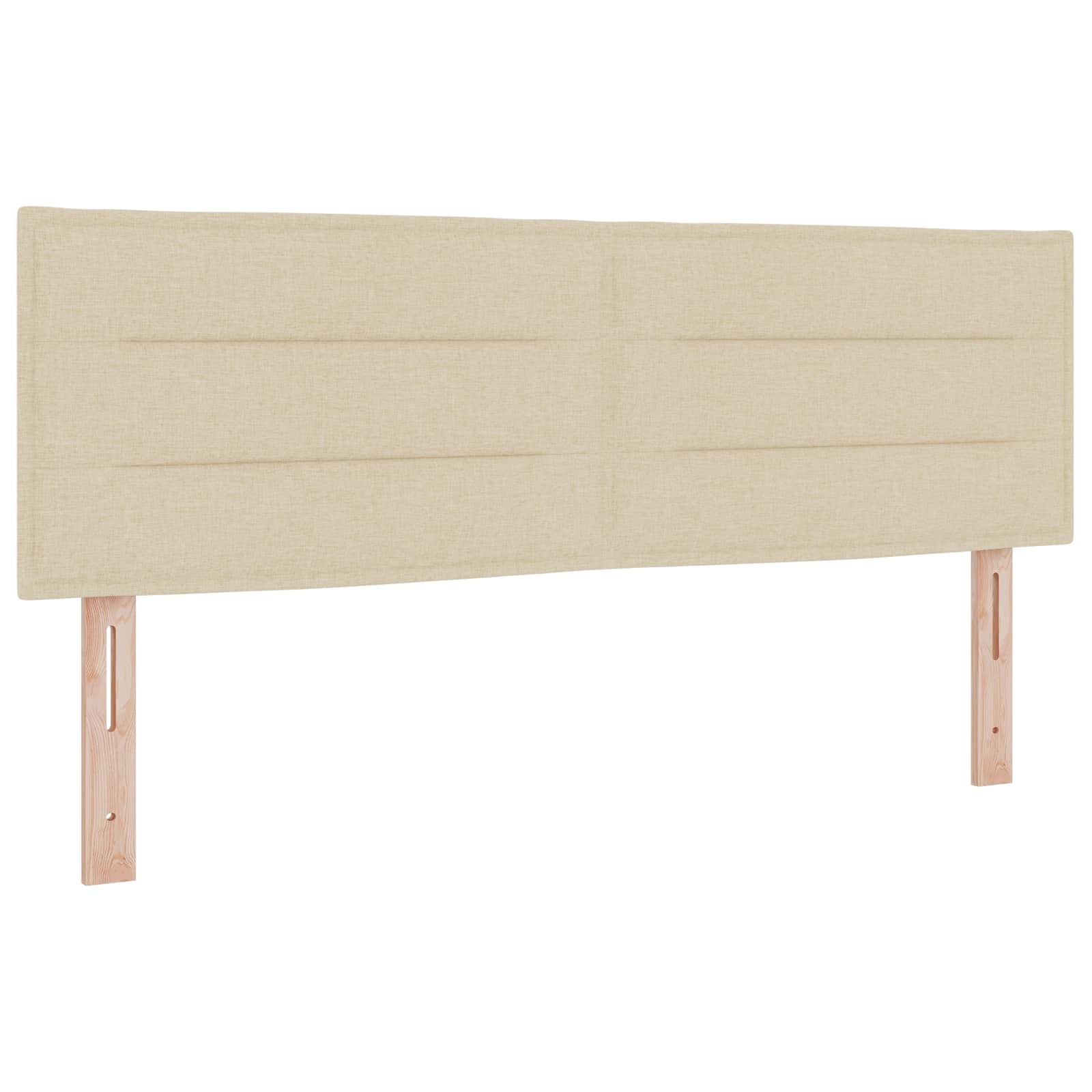 Tête de lit LED avec des lumières à LED Crème 144 cm Polyester