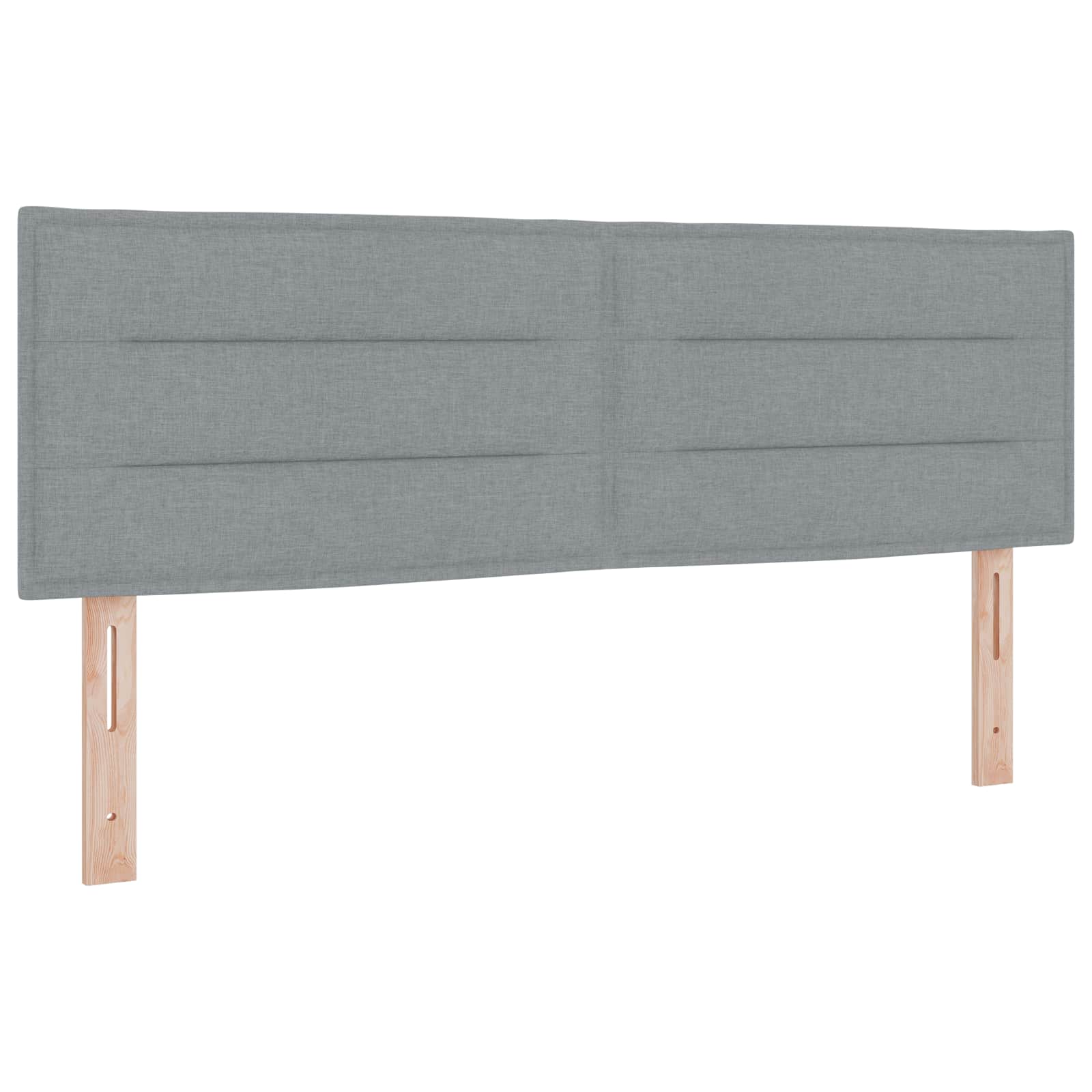 Tête de lit LED avec tête de lit Gris clair 160 cm Polyester