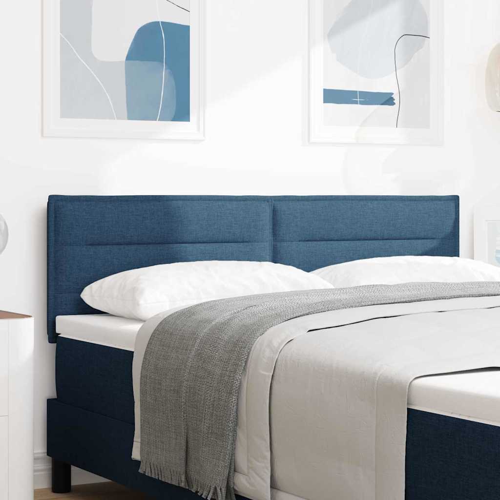 Tête de lit LED avec des lumières à LED Bleu 160 cm Polyester