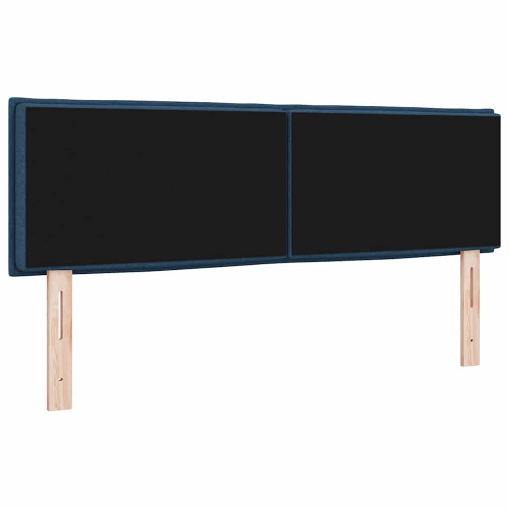 Tête de lit LED avec des lumières à LED Bleu 160 cm Polyester