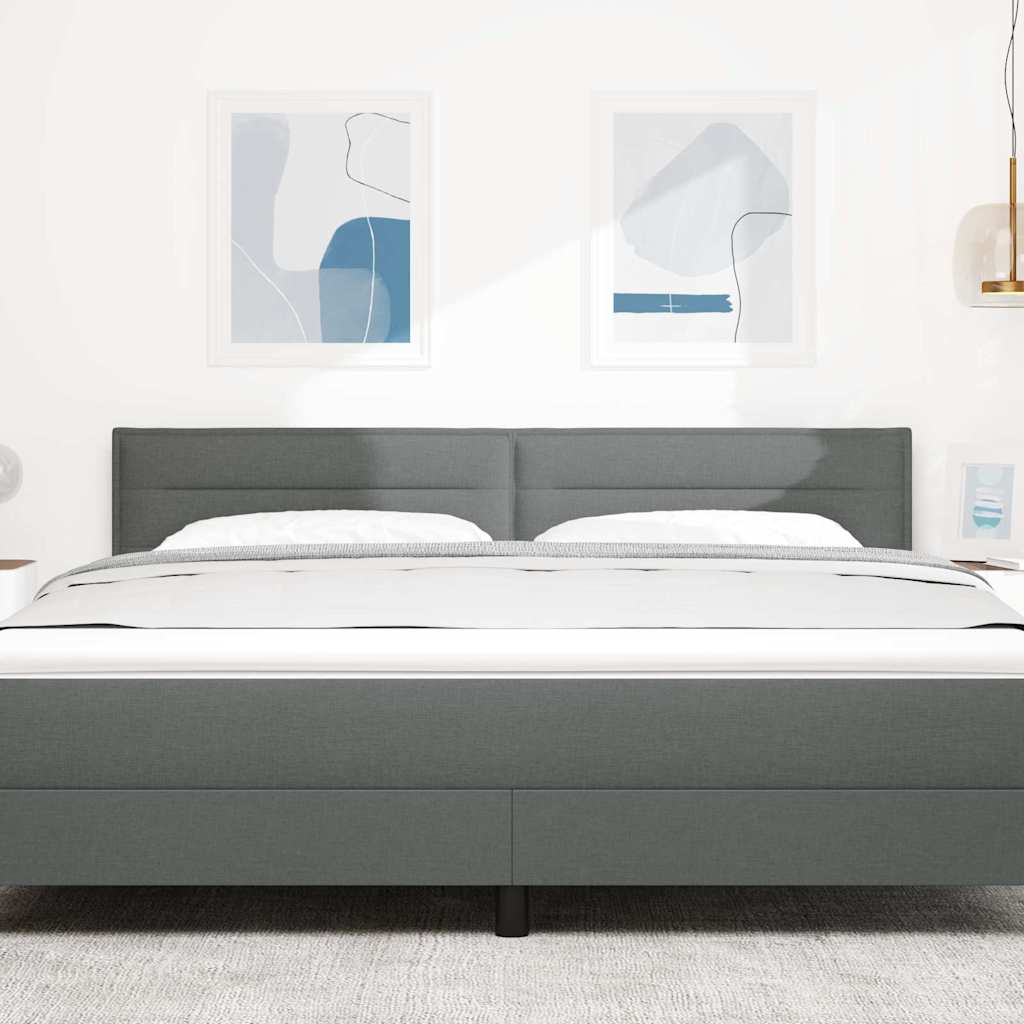Tête de lit LED avec tête de lit Gris foncé 180 cm Polyester - XIOS