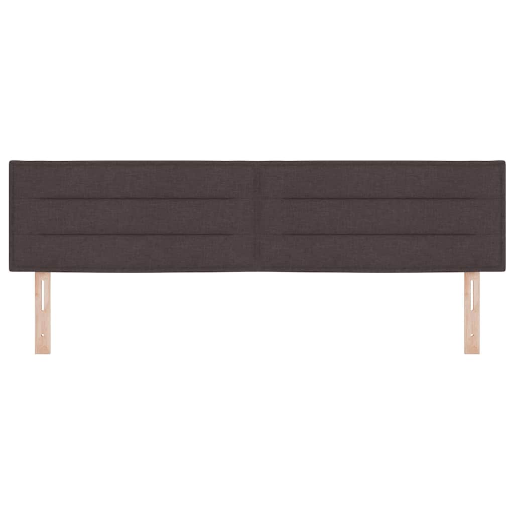 Tête de lit LED avec tête de lit Marron foncé 180 cm Polyester