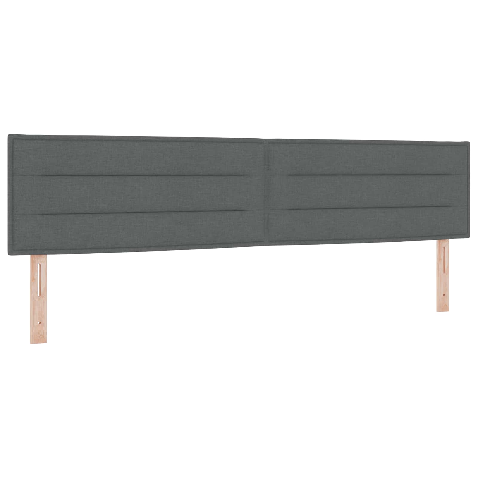 Tête de lit LED avec tête de lit Gris foncé 200 cm Polyester - XIOS