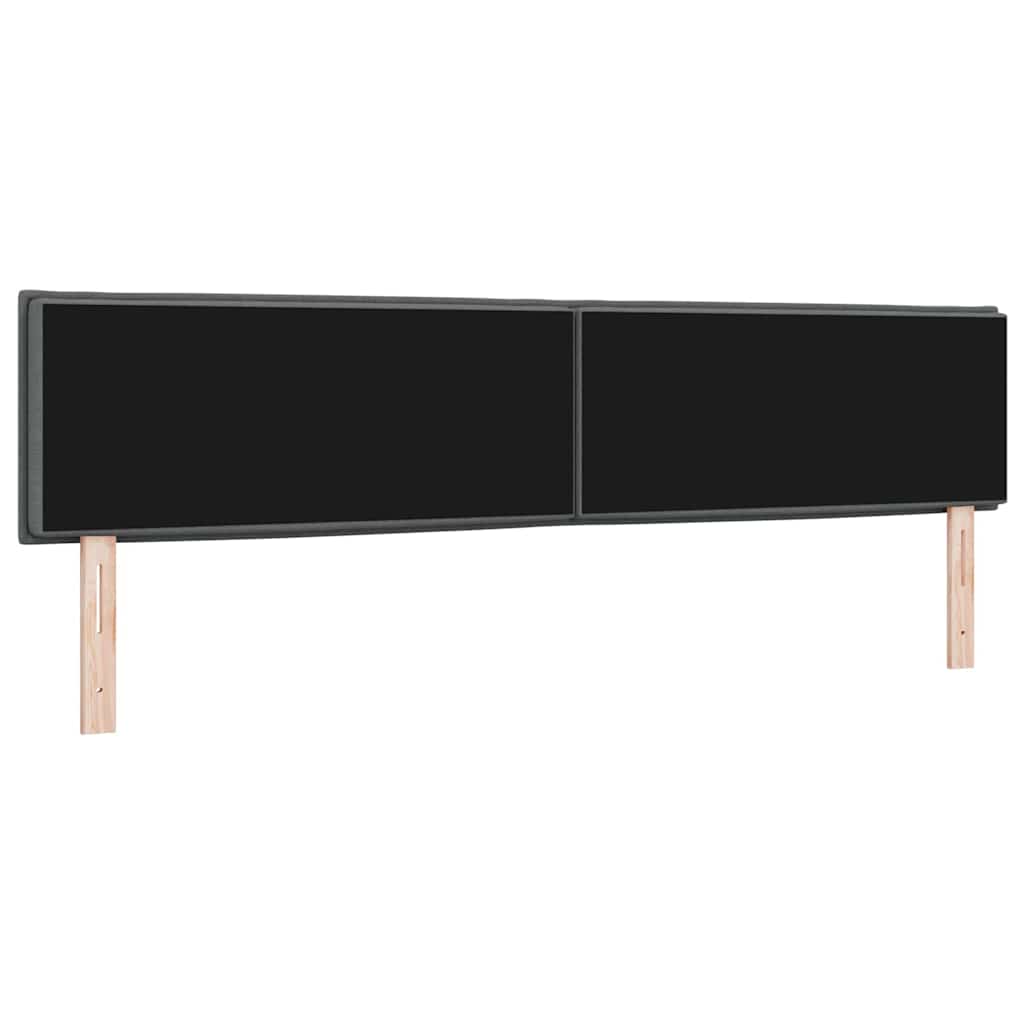 Tête de lit LED avec tête de lit Gris foncé 200 cm Polyester - XIOS