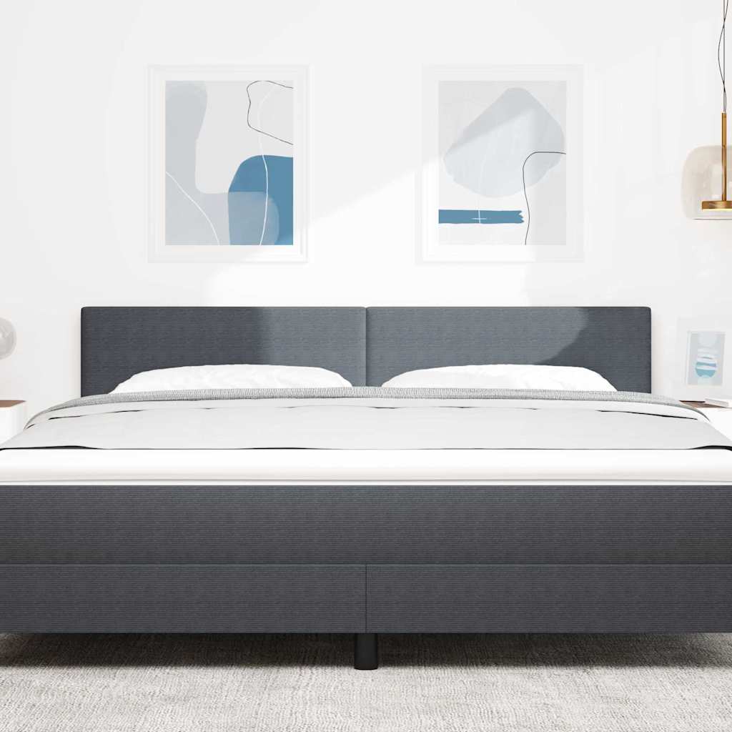 Tête de lit LED avec tête de lit Gris foncé 180 cm Polyester - XIOS