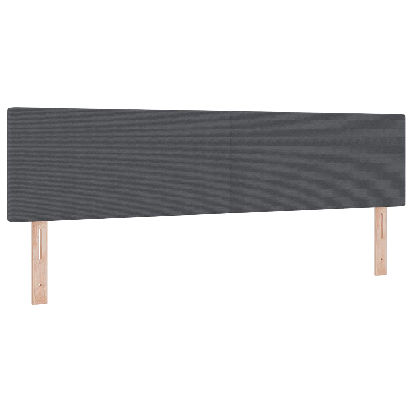 Tête de lit LED avec tête de lit Gris foncé 180 cm Polyester - XIOS