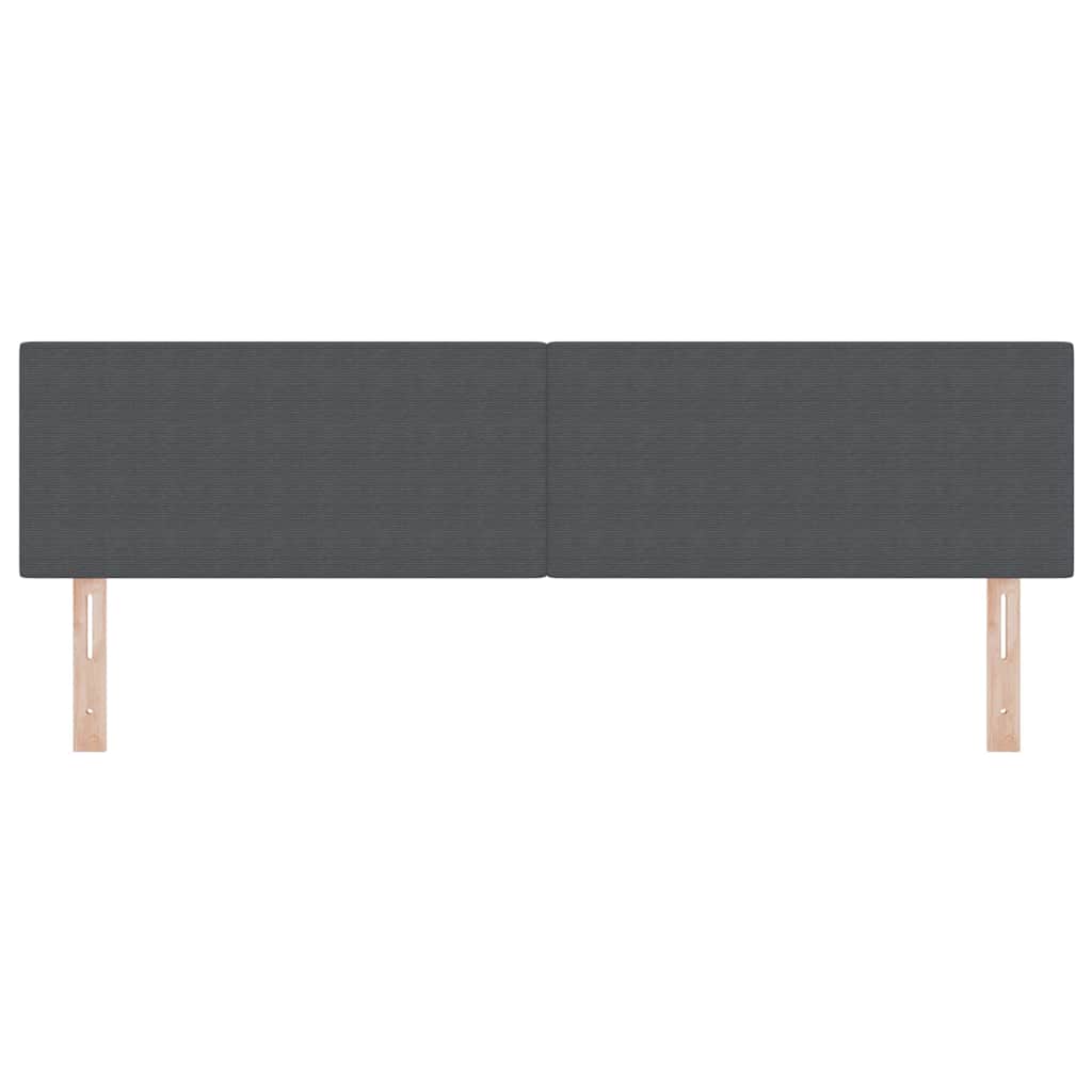 Tête de lit LED avec tête de lit Gris foncé 180 cm Polyester - XIOS