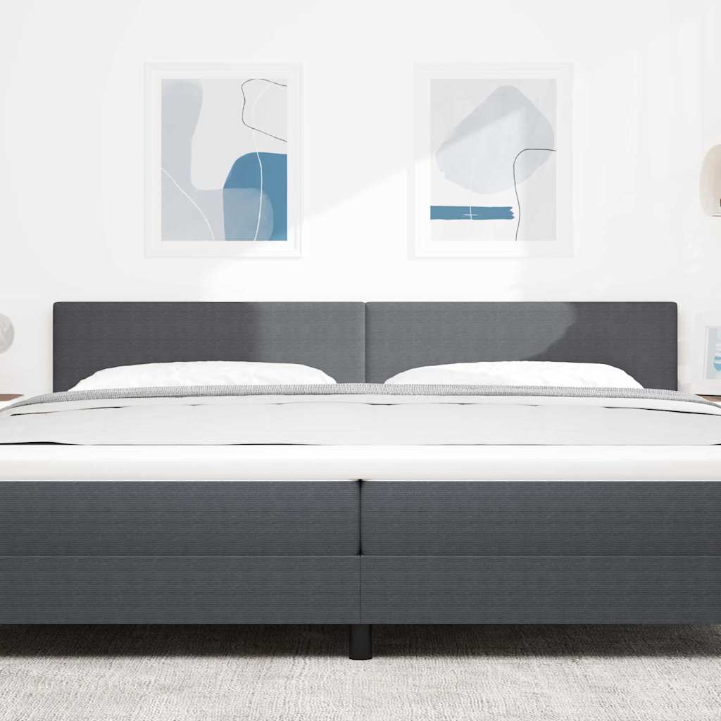 Tête de lit LED avec tête de lit Gris foncé 200 cm Polyester - XIOS