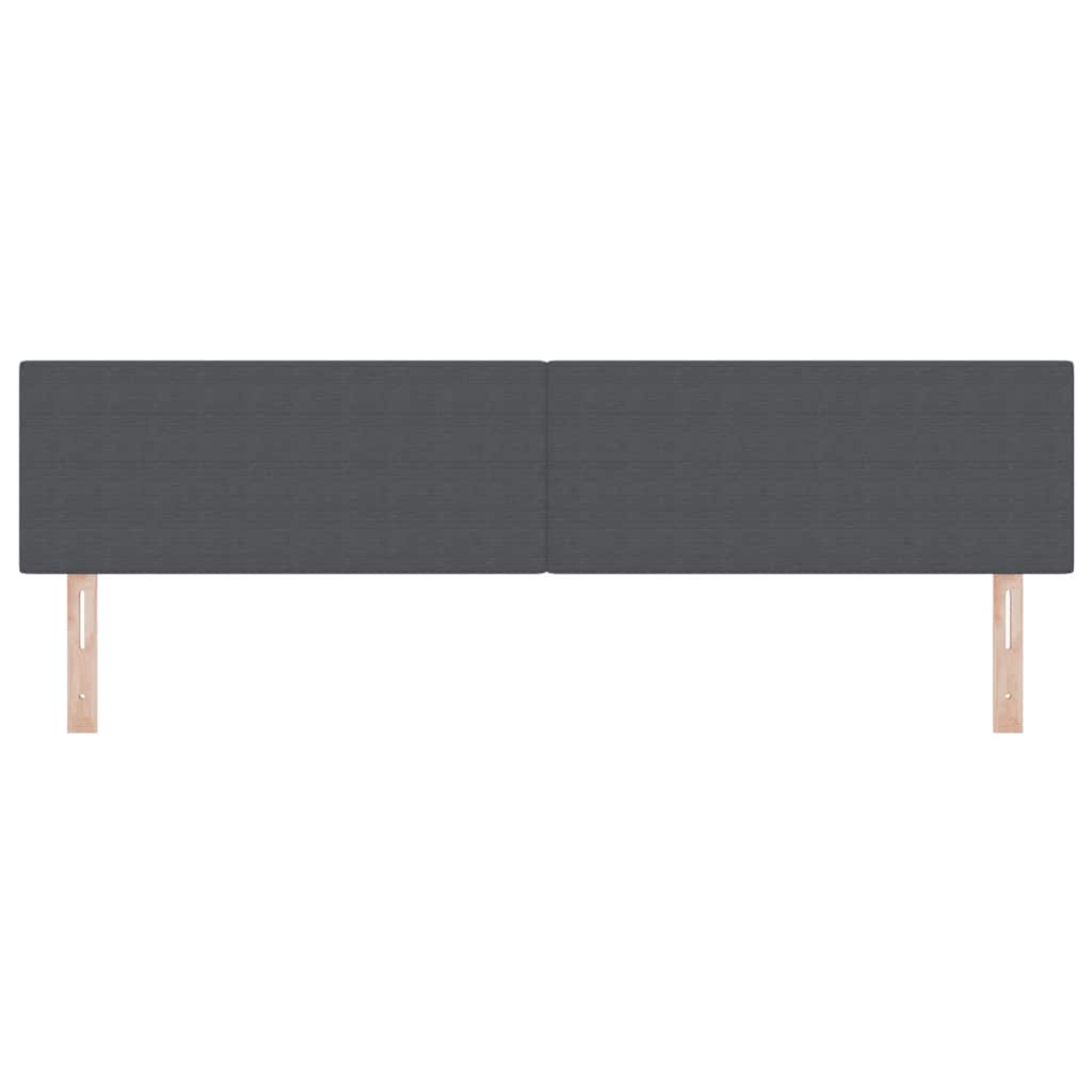 Tête de lit LED avec tête de lit Gris foncé 200 cm Polyester - XIOS