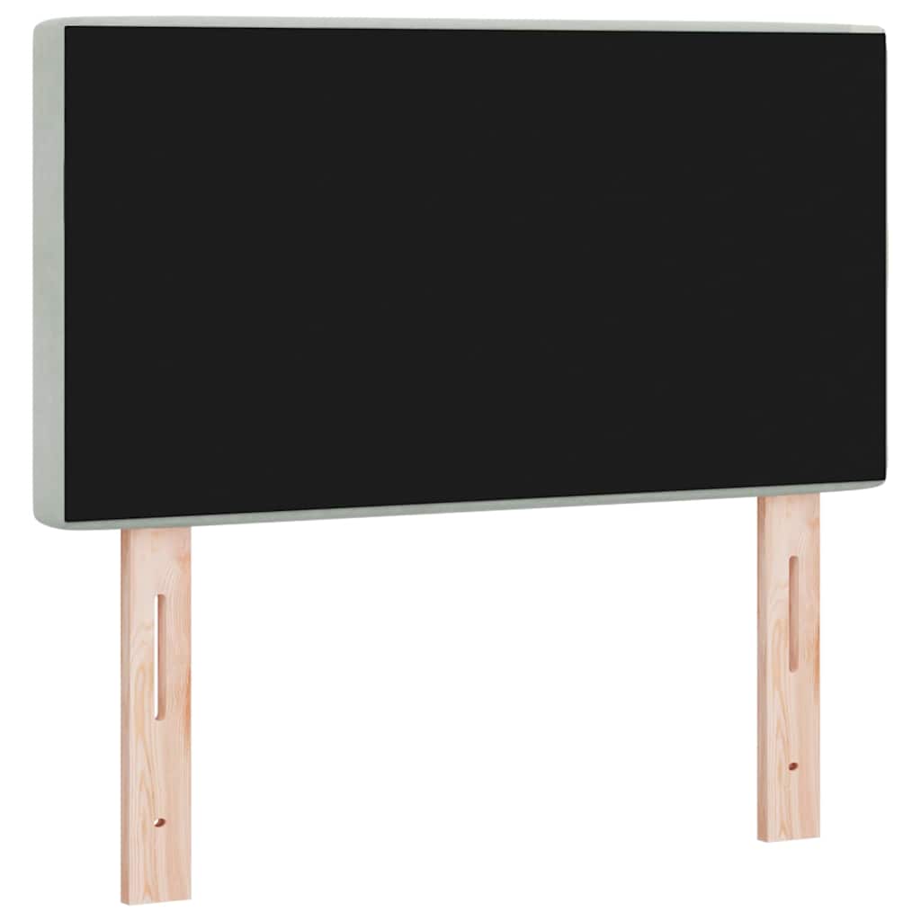 Tête de lit LED avec bandes LED Gris clair 80 cm Velours - XIOS