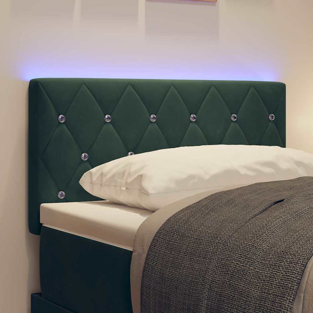 Tête de lit LED avec bandes LED Vert foncé 80 cm Velours - XIOS