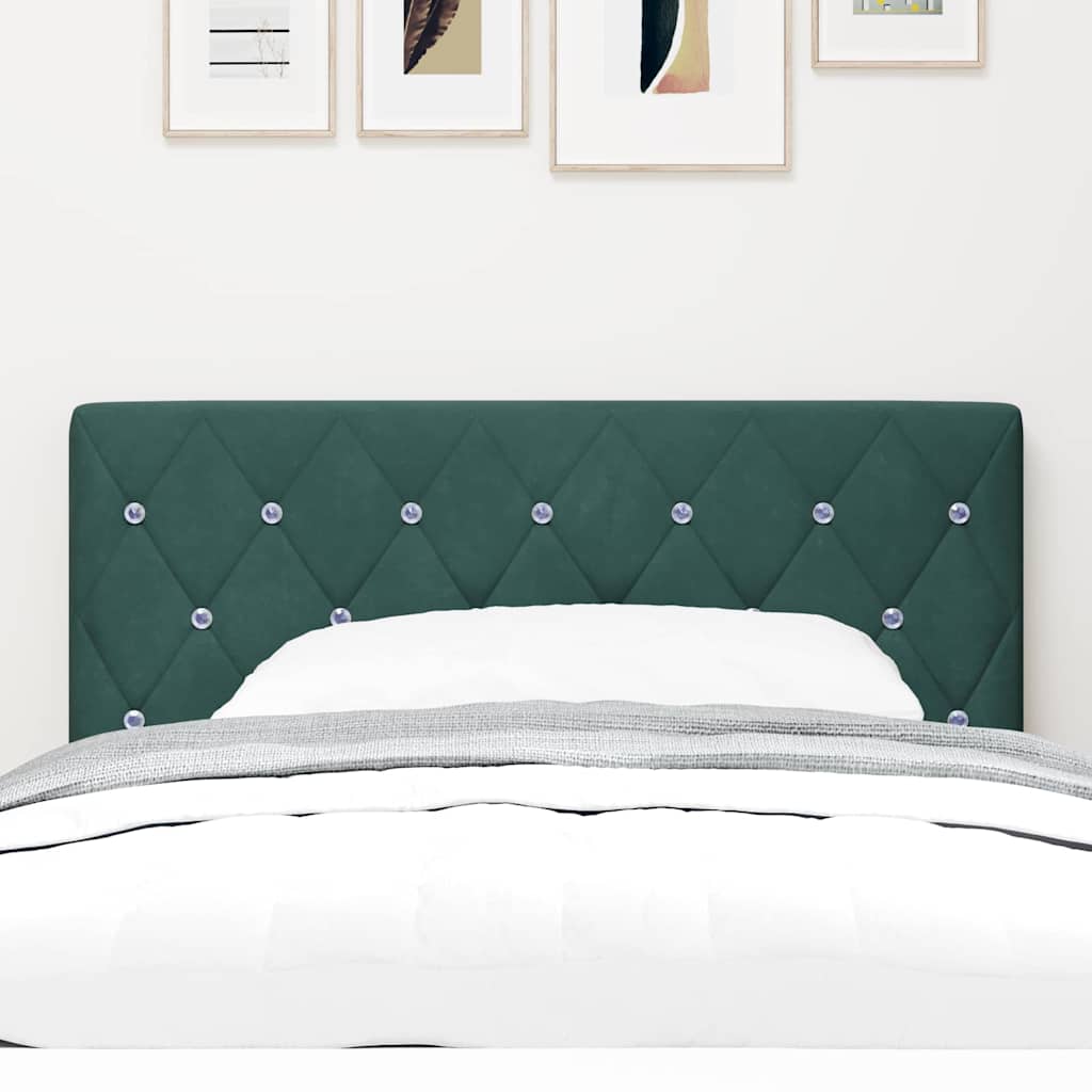 Tête de Lit LED Argyle Vert foncé 90 cm Velours - XIOS