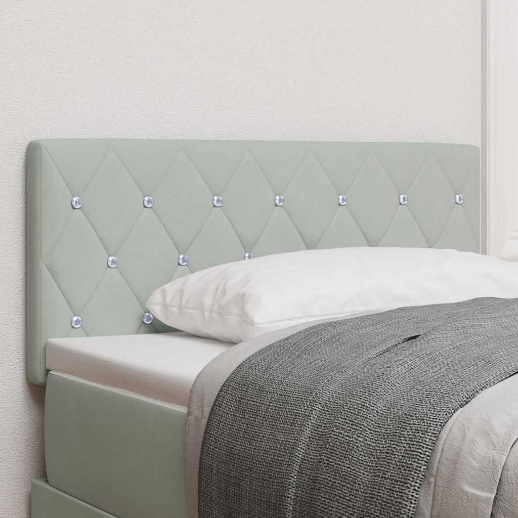 Tête de Lit LED Argyle Gris clair 100 cm Velours - XIOS