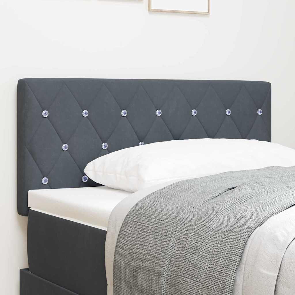 Tête de Lit LED Argyle Gris foncé 100 cm Velours - XIOS