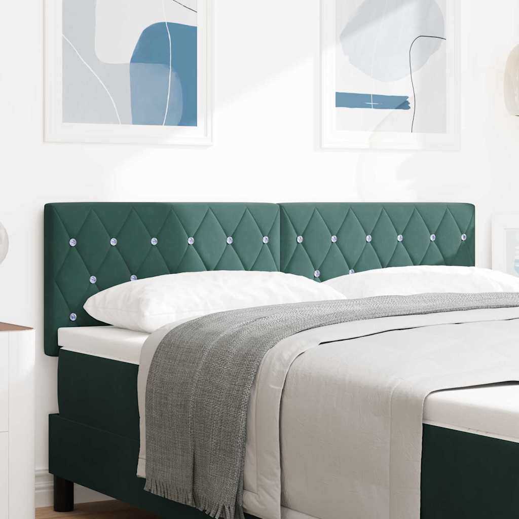 Tête de Lit LED Argyle Vert foncé 144 cm Velours - XIOS