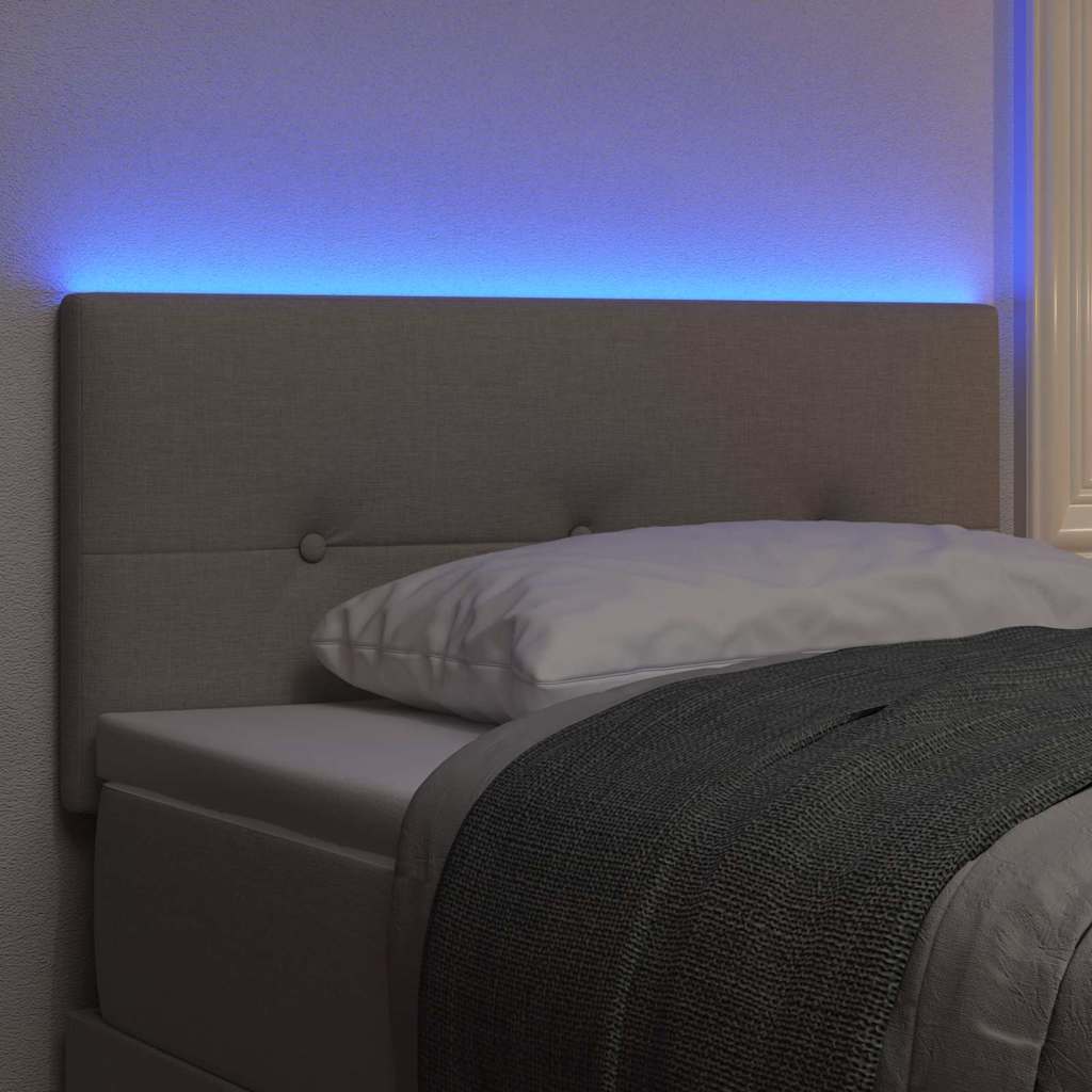 Tête de lit LED avec des lumières à LED Taupe 80 cm Polyester - XIOS