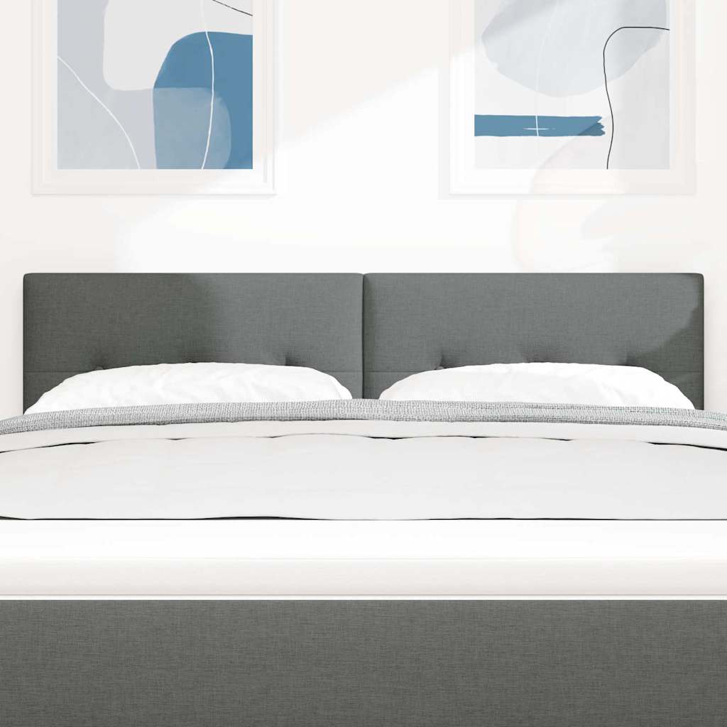 Tête de lit LED avec tête de lit Gris foncé 144 cm Polyester - XIOS
