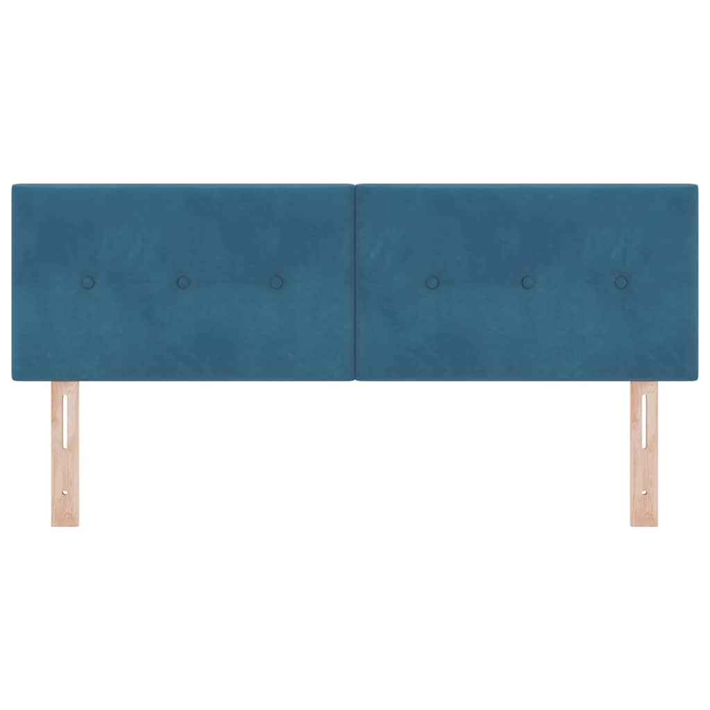 Tête de lit avec des lumières à LED Réglable Bleu 72 cm Velours - XIOS