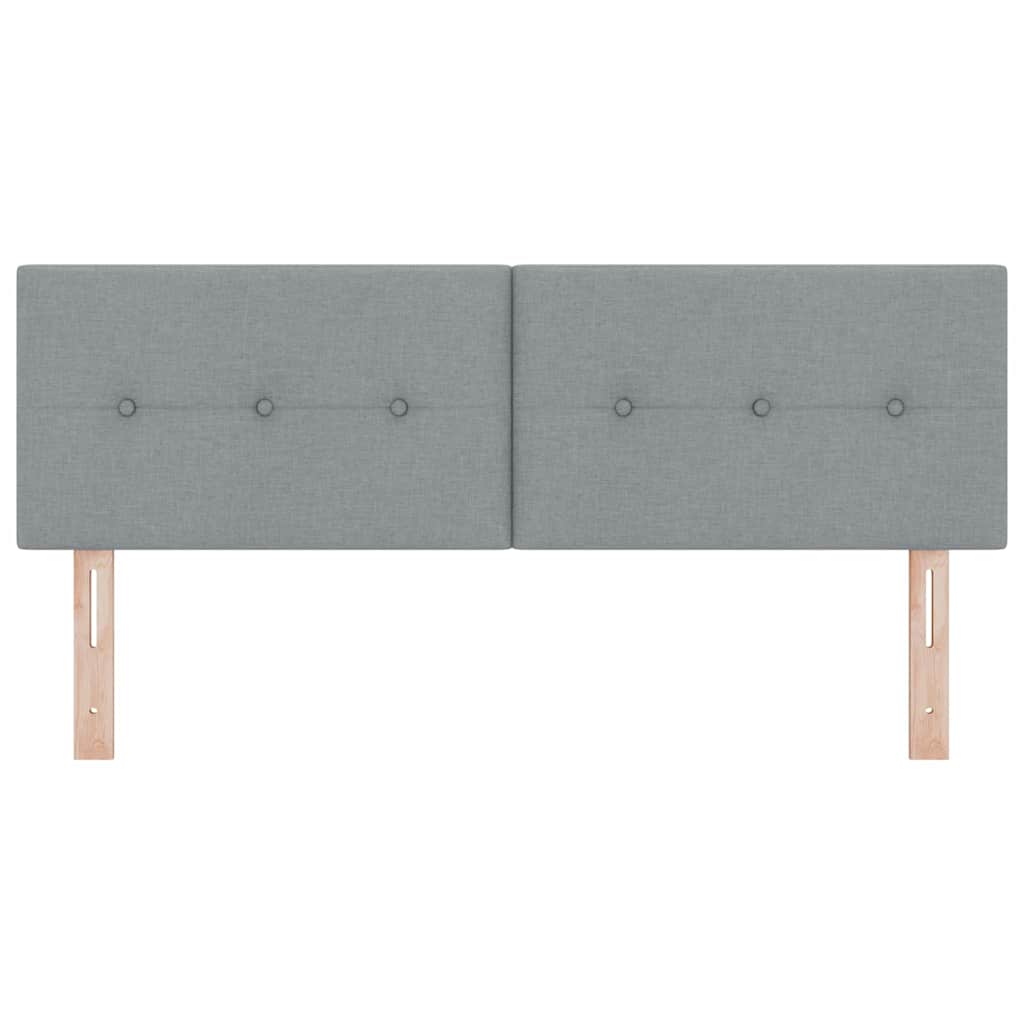 Tête de lit LED avec tête de lit Gris clair 160 cm Polyester - XIOS
