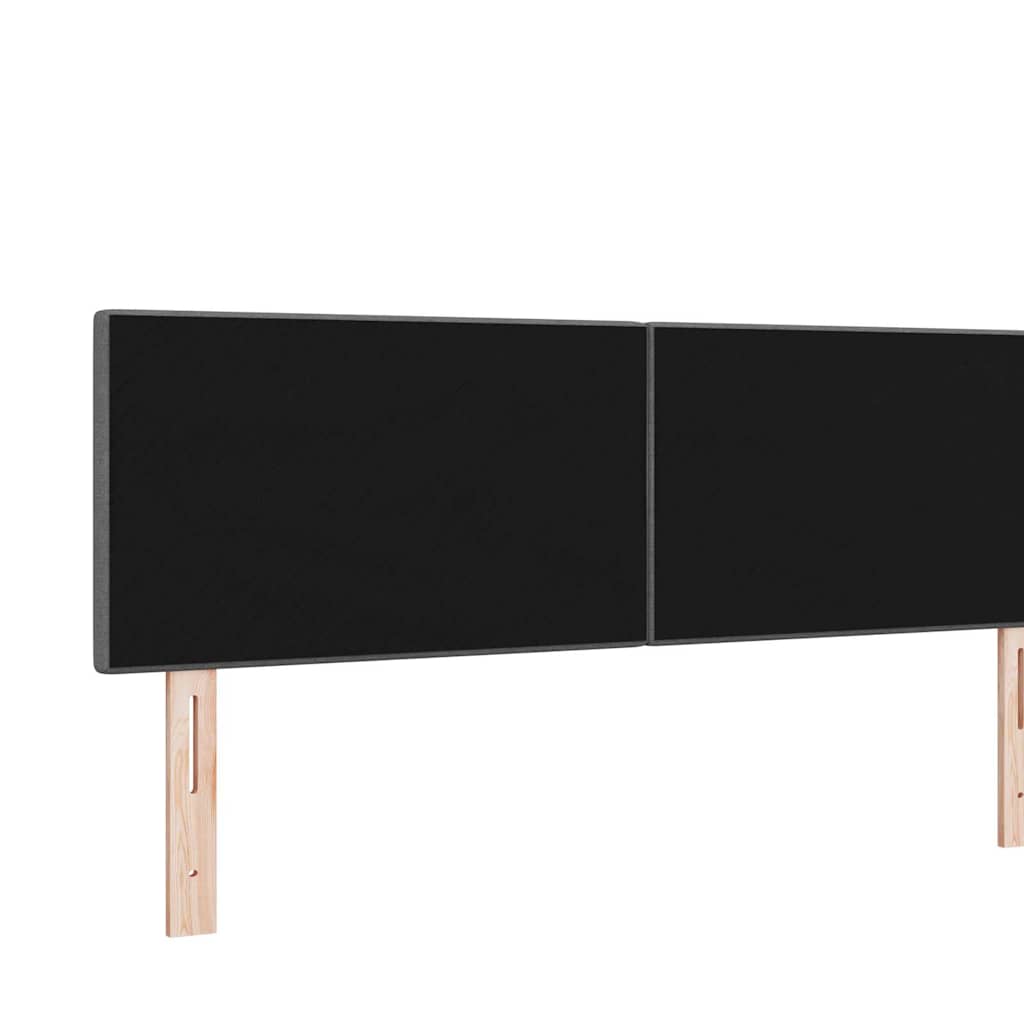 Tête de lit LED avec tête de lit Gris foncé 160 cm Polyester - XIOS