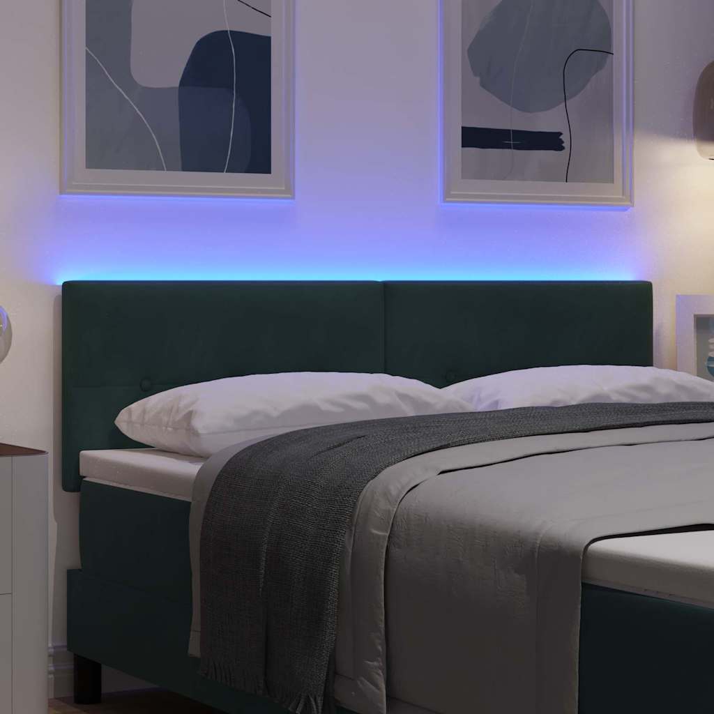 Tête de lit LED avec des lumières à LED Vert 160 cm Polyester - XIOS