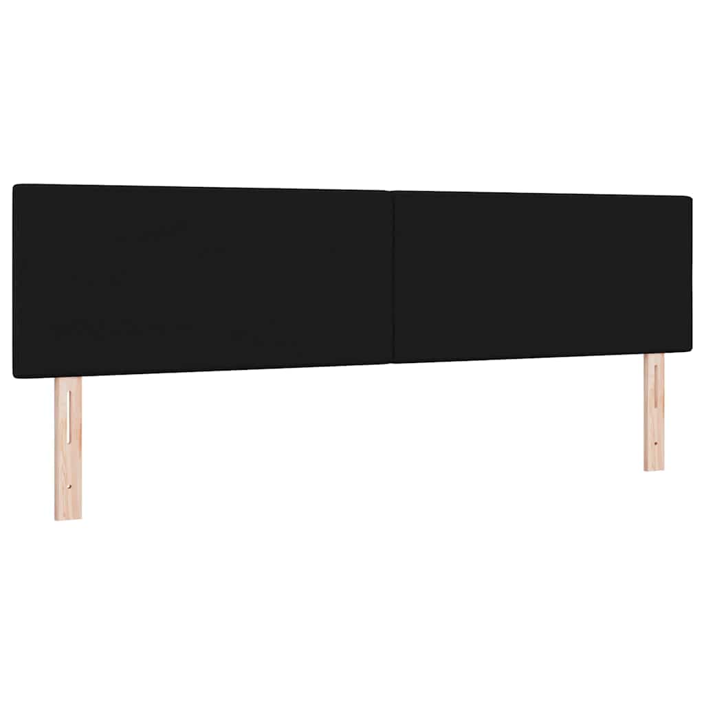Tête de lit LED avec des lumières à LED Noir 180 cm Polyester