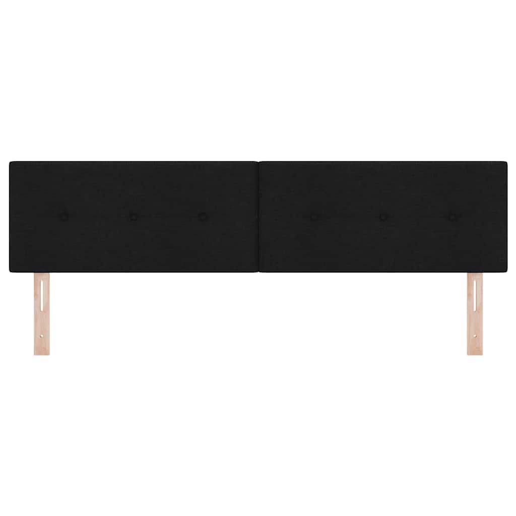 Tête de lit LED avec des lumières à LED Noir 180 cm Polyester