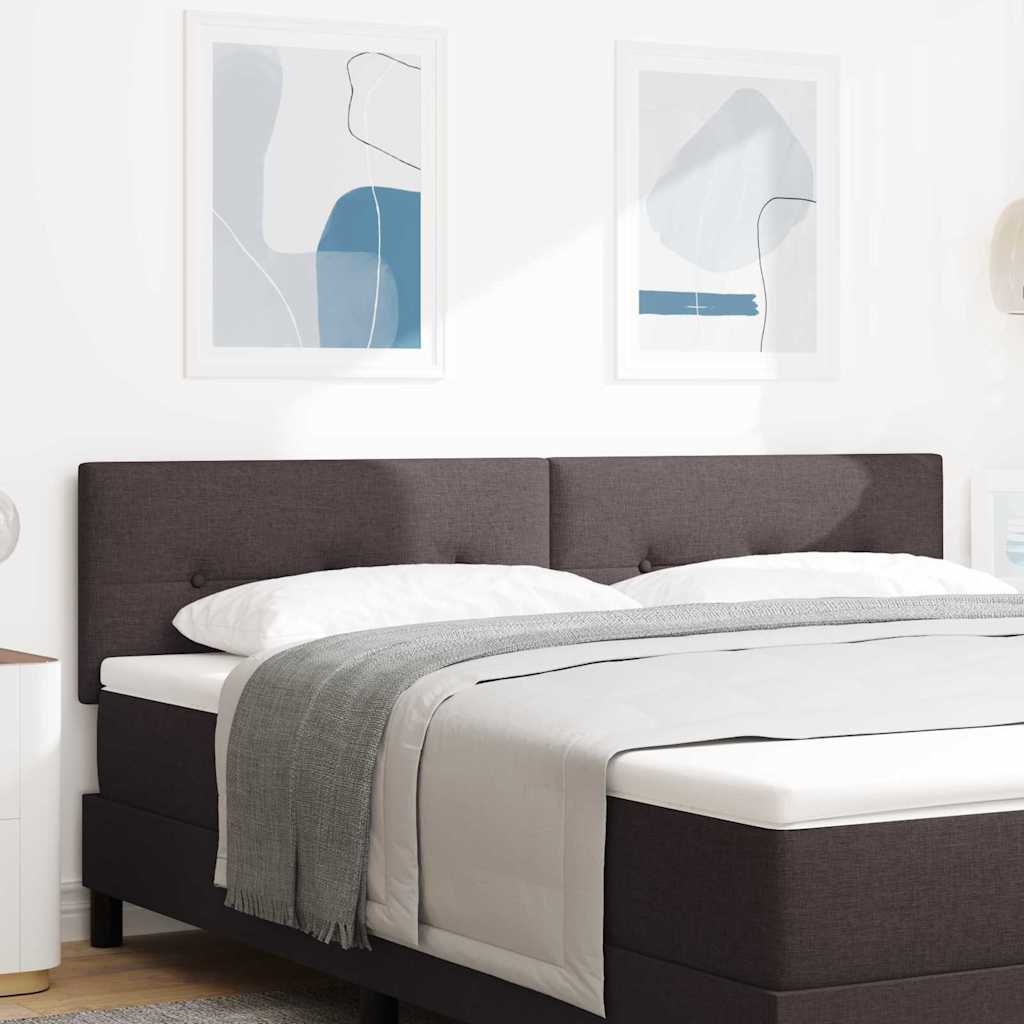 Tête de lit LED avec tête de lit Marron foncé 180 cm Polyester - XIOS