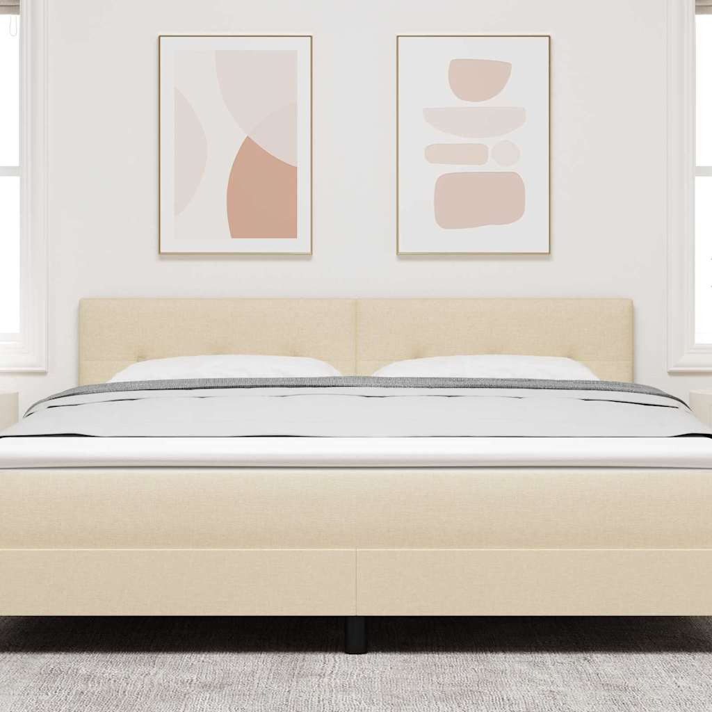 Tête de lit LED avec des lumières à LED Crème 180 cm Polyester - XIOS