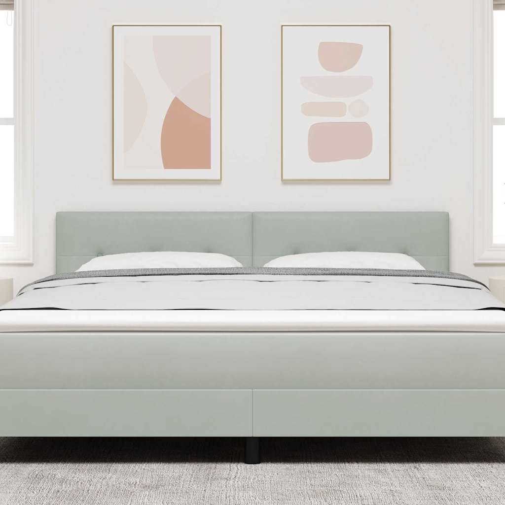 Tête de lit LED avec tête de lit Gris clair 180 cm Polyester - XIOS