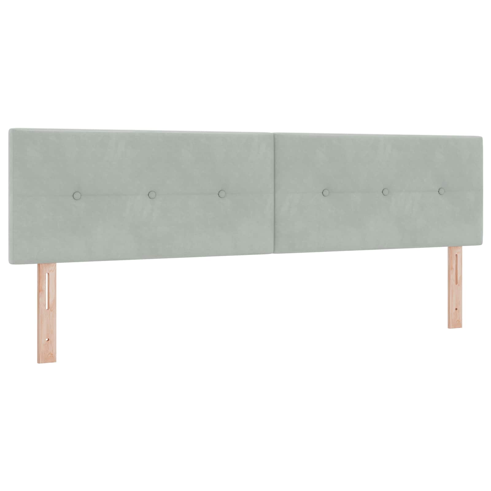 Tête de lit LED avec tête de lit Gris clair 180 cm Polyester - XIOS